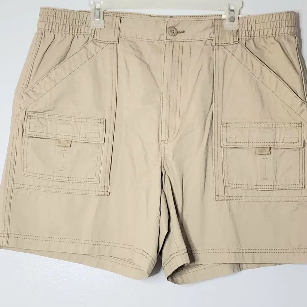 St John's Bay hiking shorts women's cargo khaki size 40 waist